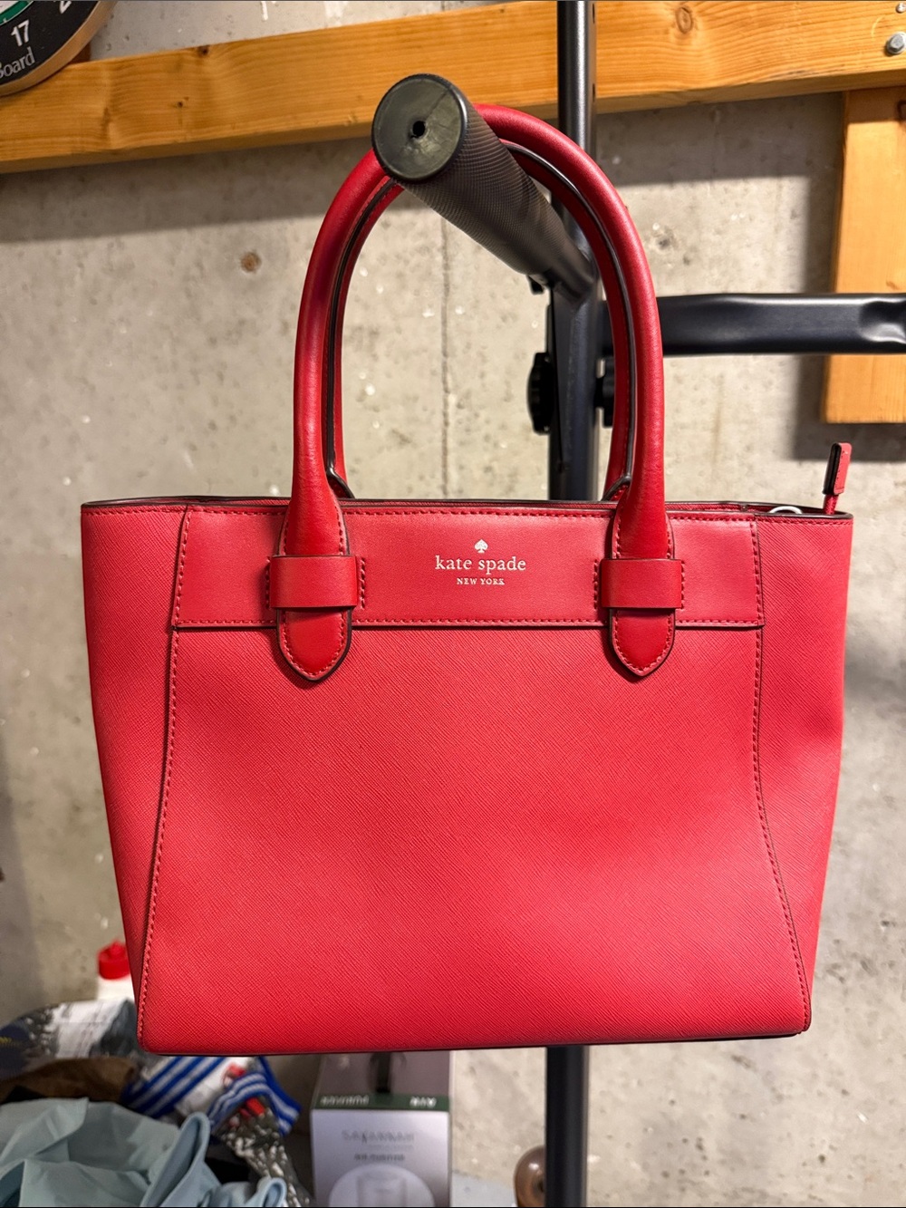 kate spade Red Saffiano Leather Satchel